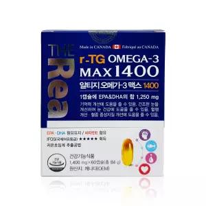 더리얼 알티지 오메가3 맥스1400 1400mg 60캡슐 1개 (60캡슐)