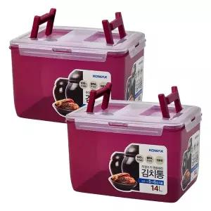 코멕스 뚜껑이 더 튼튼해진 김치통 마젠타 14L X 2개
