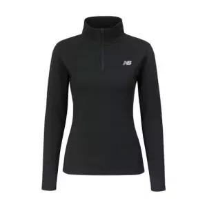 NB 뉴발란스 에센셜 스페이스 다이 여성 아노락 반집업 긴팔티 러닝 런닝 블랙 WT41150-BK