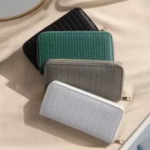 [바닐라슈] 나노아 데일리 메쉬패턴 골드지퍼 장지갑(4color)