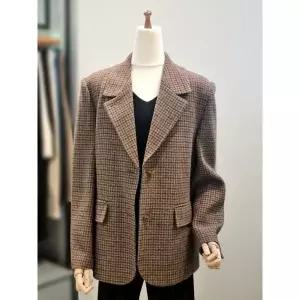 갤러리아 ab.f.z 체크 클래식 싱글버튼 울100 모직 자켓 ACZ4HJ02J