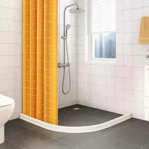 [1-2M]실리콘 물막이 욕실 물튐방지 샤워부스 욕실 바닥 세면대 물받이 처마형 경계턱