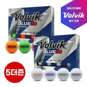 [25년신상]볼빅골프 BLUE90 PREMIUM 3라인 올4색칼라/올화이트 2피스 골프볼-60알(5다즌)