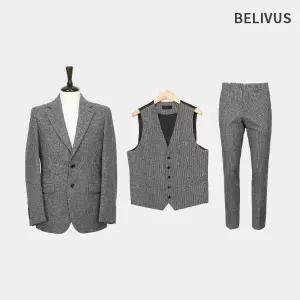 빌리버스 남자 겨울 싱글 자켓 정장 쓰리피스 세트 BVOT171