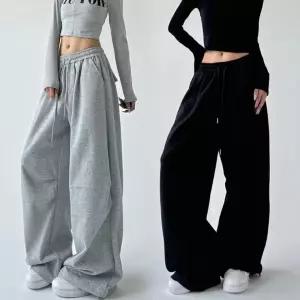 핀턱 와이드 밴딩 팬츠 트레이닝 츄리닝 스트릿 힙합 여자바지