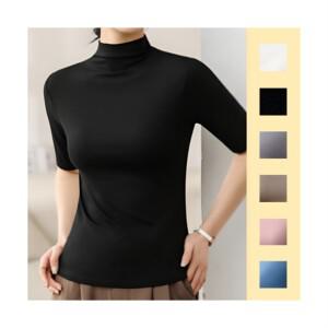 프시케 모달 하프넥 5부 이너 반팔티