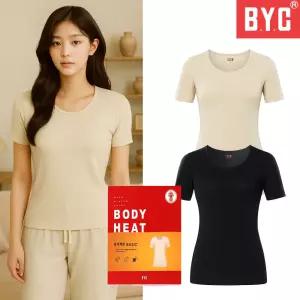 BYC 여성 반팔티 보디히트 뉴베이직 반팔티