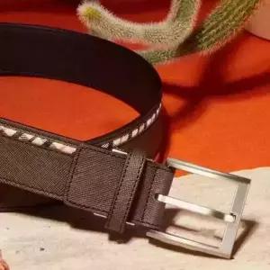 닥스 닥스 25SS비조벨트DBBE5E202W3CHECK 브라운 원 체크라인 스트랩 소가죽 비조벨트