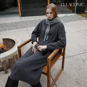 [ELLACONIC][런칭가89,000원 2만원 ]엘라코닉 메종어반 울라이크 플리스 원피스