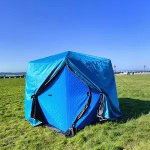 빙어낚시 누빔텐트 원터치 블루 큐브텐트 방수 인용