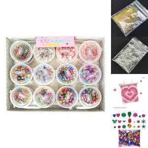 토핑 데코레이션 24개/비즈/팔찌만들기세트/세트/공예/비즈키링/재료/발만들기/컬러/팔찌만들기/구슬