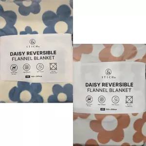 코스트코 데이지 플란넬 양면 담요 2종택1 150X200cm 겨울담요