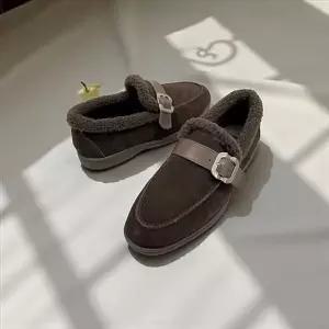 [NS홈쇼핑]고세 데일리 여성 스웨이드 몰딩 방한 털 로퍼 OZP5F083 브라운 2cm..