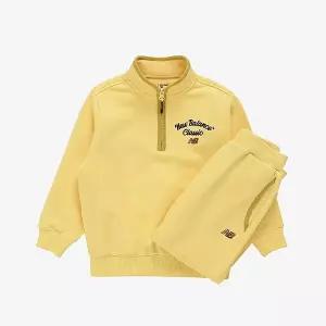 뉴발란스 키즈 펠트로고 반집업 기모셋업 NK9YE4101U-30 트레이닝 _