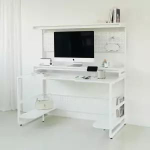 프로몬스터 화이트 컴퓨터 책상 게이밍 데스크 1000 1400