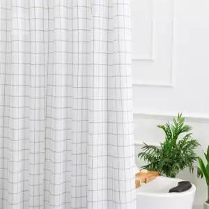 G.L.S 타일패턴 샤워커튼 200/180CM 방수커튼