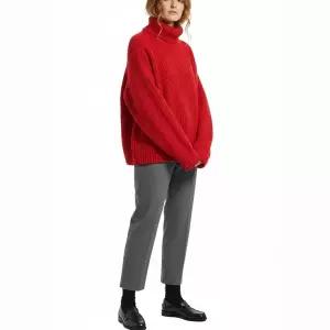 ZARA 와이드 슬리브 니트 스웨터 - 레드 242377