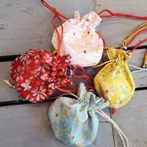 4가지 컬러 복주머니 파우치 용돈 명절/미니/한국/선물/복조리/기념품/전통/외국인/복주머니백/한복/새해