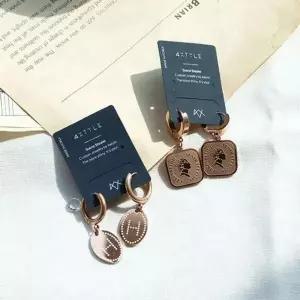 [하프클럽/]엘리자베스 사방스판 원터치 스텐레스 귀걸이 여성속