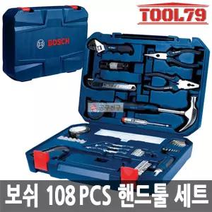 보쉬 핸드툴 108PCS (블루) 다기능 가정용툴 수공구 액세서리 비트 기리