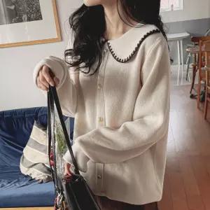 겉기모 금장단추 라인 카리 긴팔 티셔츠 여성 빅사이즈