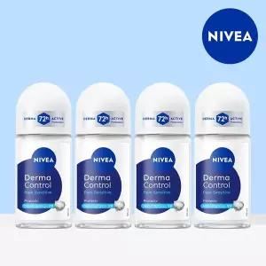 [니베아] 데오드란트 롤온 더마 컨트롤 퓨어 센서티브 50ml 4개