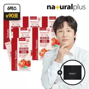 [설 선물][총 90포] 유기농 토마토즙 100 15포 6박스+쇼핑백 대 라이코펜 스페인 무설탕