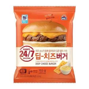 [셀러허브][사조대림] 사조 대림선 딥 치즈버거 155g x 15개 (S10235121)