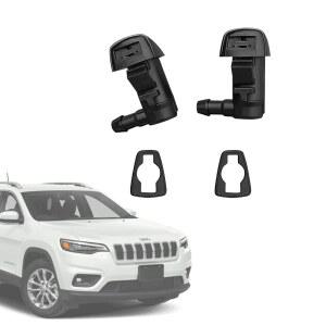 68102968AB 프리미엄 와이퍼 워셔 노즐 2014- 지프 체로키 및 2015-2017 크라이슬러 200용 윈드실드 워셔액 제트 설치 용이성 2팩 55112832AA