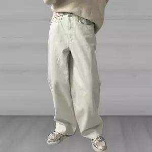 여자 세미배기 와이드핏 코튼 데일리룩 가을옷 바지