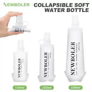 NEWBOLER 150250500ml 소프트 플라스크 접이식 접이식 물병 TPU BPA 야외 스포츠 휴대용 워터 가방 러닝 캠