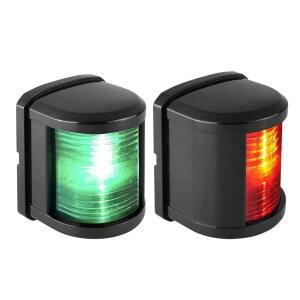 SEAFLO 11 시리즈 레귤러 사이즈 LED 그린 우현 및 레드 포트 내비게이션 라이트 12V 1W IP67 방수 65피트 20m 미만 보트에 대한 2NM 가시성 4년 보증 스타보드 콤보/블랙