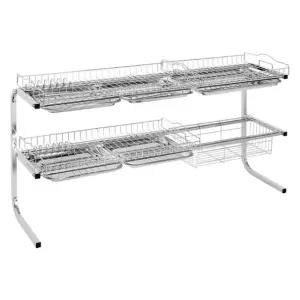 가정집선반 무타공 스테인레스 튼튼한정리대 대형2단 그릇 (WFJ5O3Z)