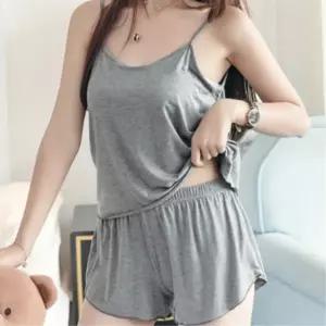 여성 여름 캐주얼 나시 반바지 세트