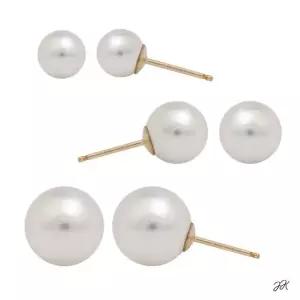 리본 일자침 귀걸이 플라워 기본 화이트 로즈골 (WFJ5A1T)