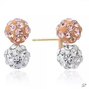 금 귀걸이 일자침 금귀걸이 큐빅볼 데일리 귀걸 (WFJ5A3O)