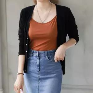 여성 일상복 슬림핏 기본 면 8색 끈 나시