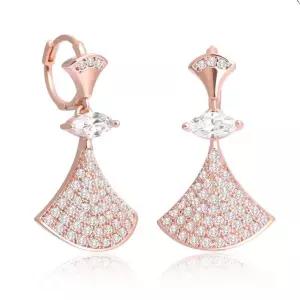 진주 금 원터치링 리본 데일리 14K 로즈 핀 (WFJ5A4Y)