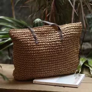 패션 여름 밀짚 토트백 데일리 여성 인기 숄더백 가방 (WFJ5C4H)