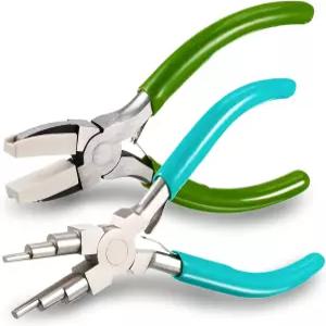 2피스 주얼리 제작 도구 베일 플라이어 6 in 1 비딩 루프 형성 와이어 DIY 공예용 굽힘