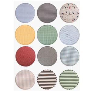 어린이용 미끄럼 방지 라운드 시트 쿠션, 면 라인 의자 폼 매트, 패드, 장식, 스툴 가정 1PC 12.9,