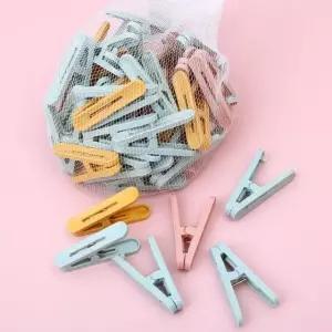 만능세탁집게 빨랫줄 건조대 색상랜덤50p 파스텔 다용도집게 (WFJ5LKC)