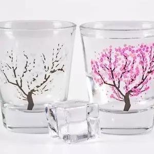 커플 소주잔 꽃무늬 디자인 선물용 주류잔 집들이 술잔 (WFJ5GKN)