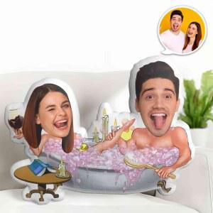 얼굴 사진 베개, 커플 사진, 가족, 친구, 커플을 위한 맞춤형 선물 독특한 초상화 기념품 완벽한