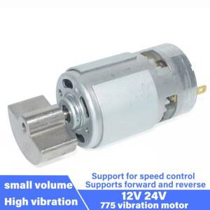 강력한 모터 775 팬 유형 DC 진동 모터 12V/24V 마사지기 8000RPM용 특수 진동 모터