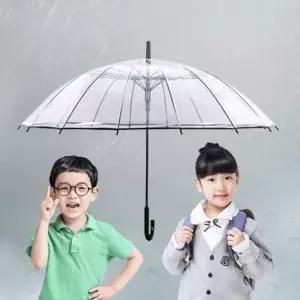 사고예방빗물가림막 비바람 고리형손잡이 단단한 투명 비닐우산 (WFJ5NZL)