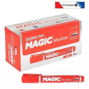 고품질 적색 매직마카 12개 유성 (WFJQLRG)