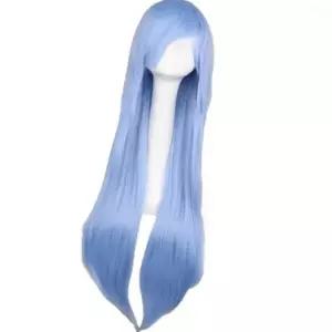 하늘색 긴머리 가발 캐릭터 소품 공연용 연출 머리 장식 (WFJ5T60)