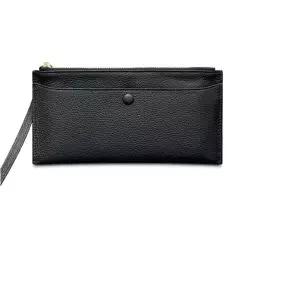 지퍼 카드 장지갑 여성 얇은 가방 지갑 블랙 (WFK43A2)