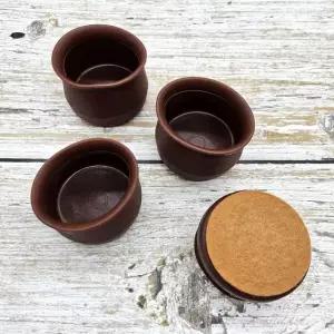 의자발커버 긁힘방지 의자발 4개세트 원형특대진갈색 (WFJPVVS)